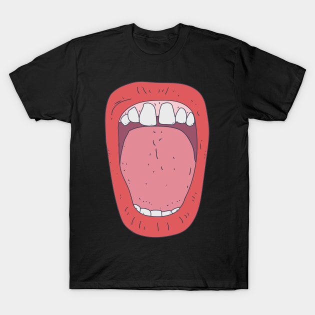Voice Actor - Mouth Graphic - Performing Artist T-Shirt by DeWinnes
